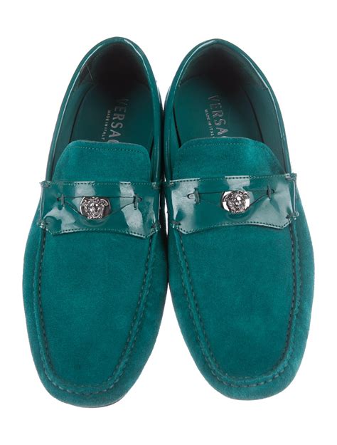 versace suede loafers